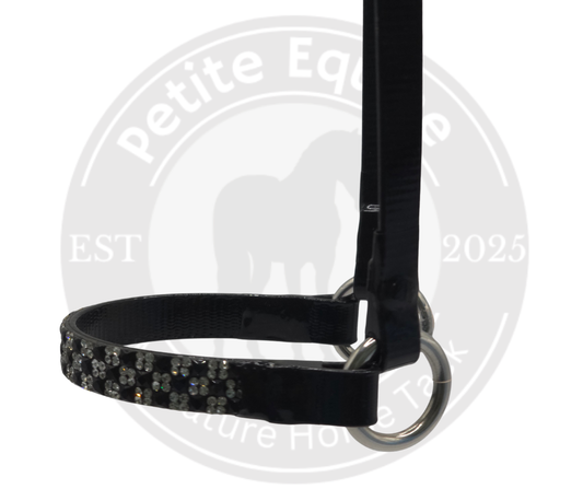 Junior Crown Show Halter | Black And Clear Checkerboard