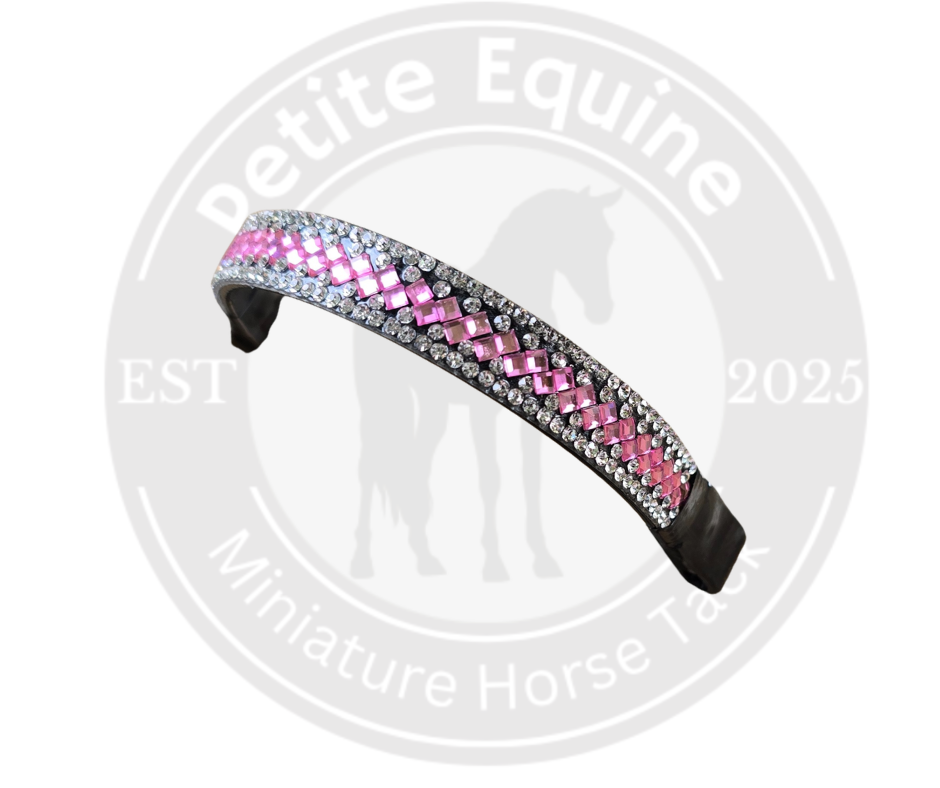 J Hook Noseband | Baby Pink Rhinestone