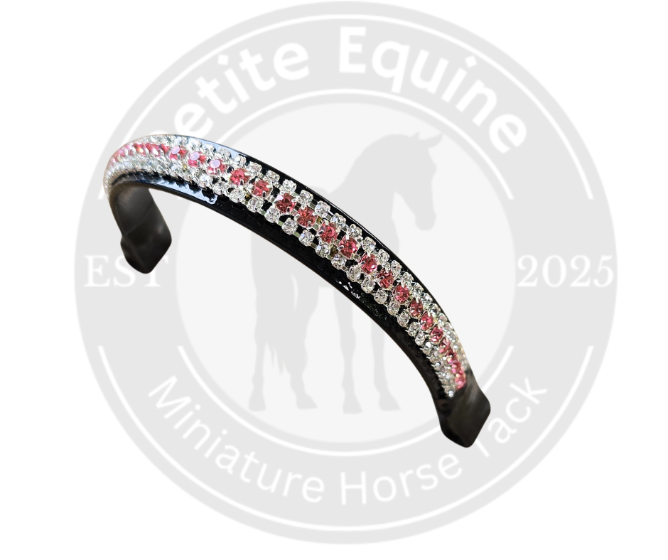 J Hook Noseband | Rose Rhinestone