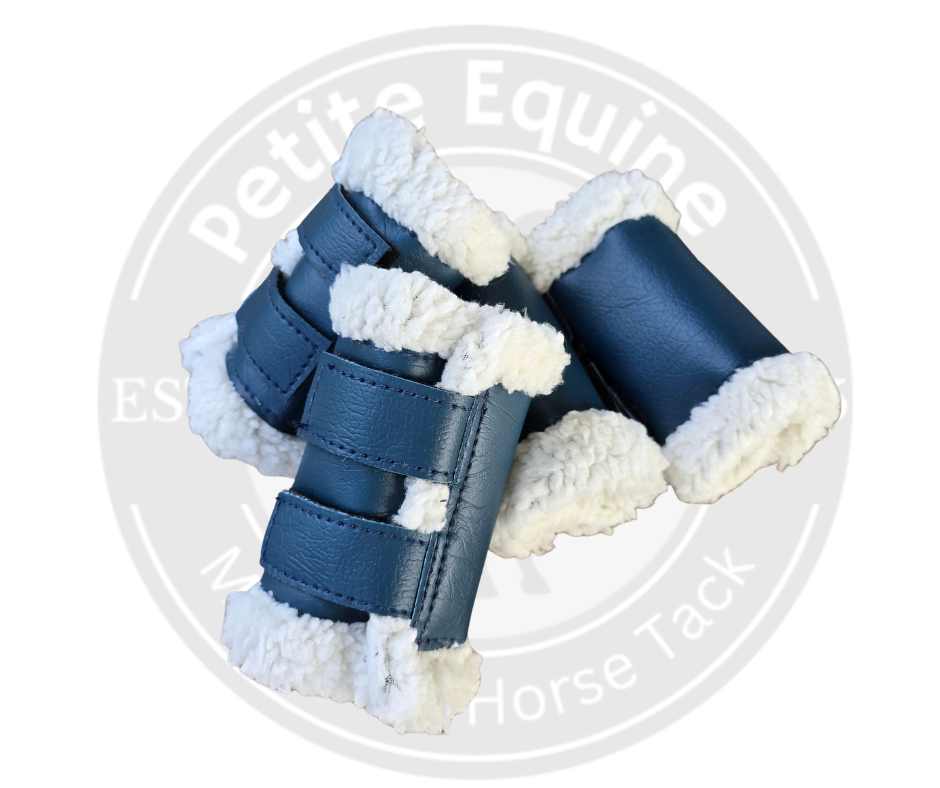 Faux Fur Stable Boots| Blue