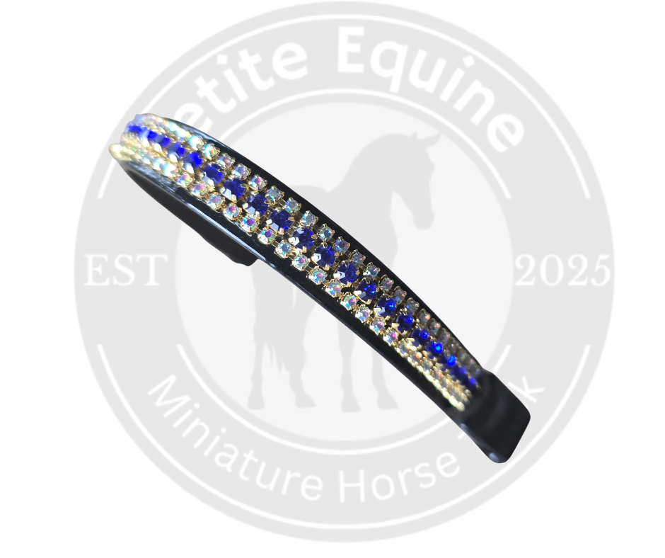 J Hook Noseband | Midnight Blue Rhinestone
