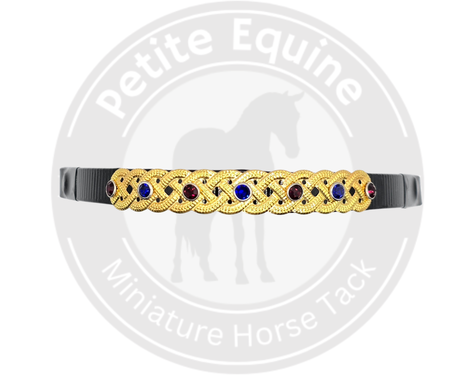 J Hook Noseband | Brass And Rhinestone