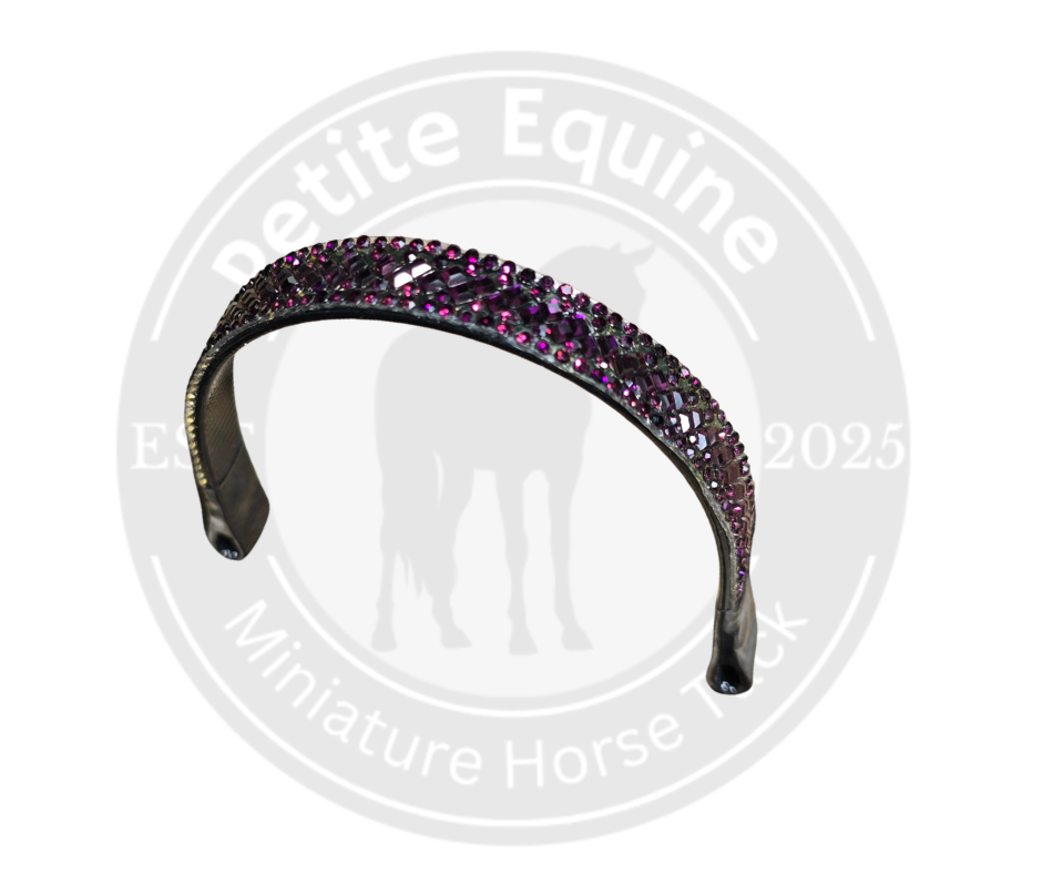 J Hook Noseband | Grape Rhinestone