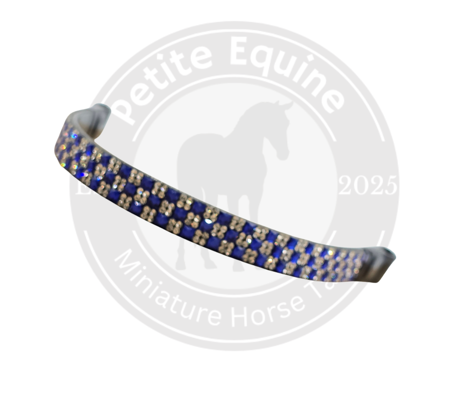 J Hook Noseband | Royal Blue Checkerboard