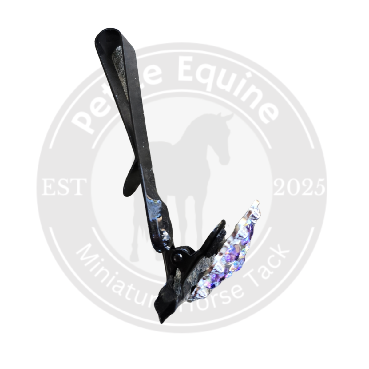 Rhinestone Concho Number Clip|  Lilac Crystal