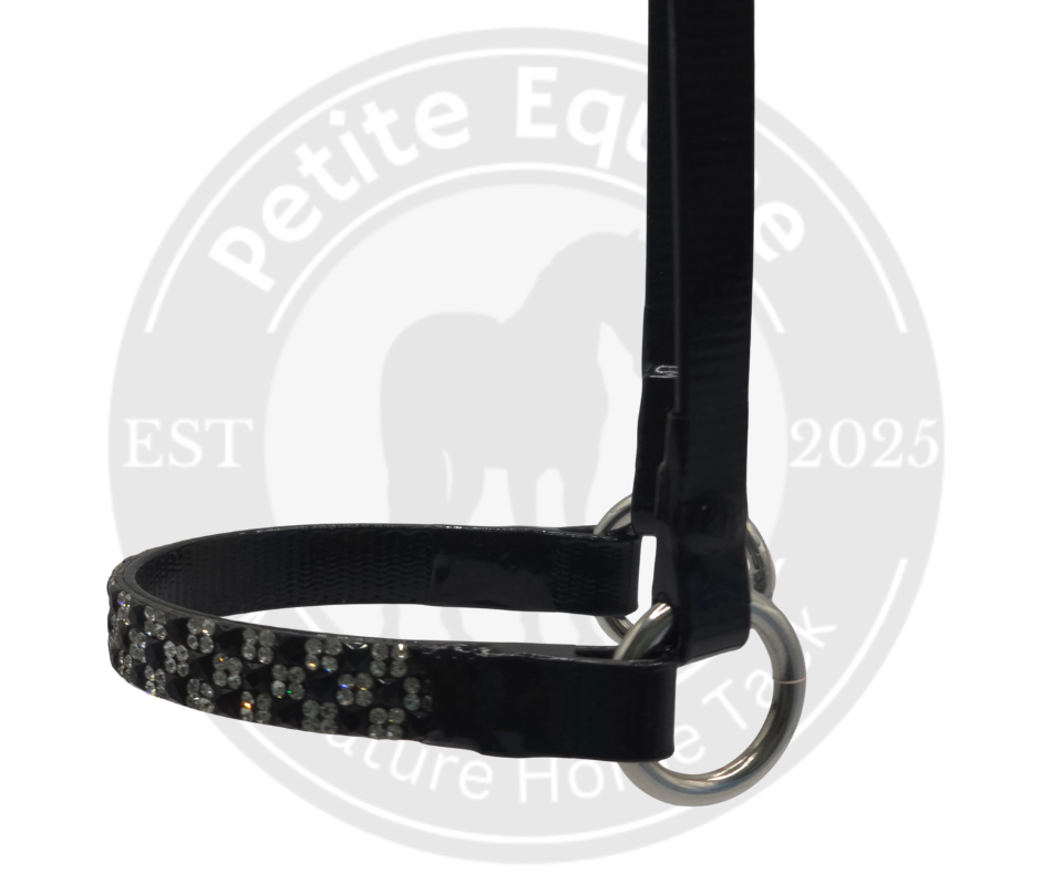 Junior Crown Show Halter | Black And Clear Checkerboard