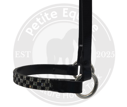 Junior Crown Show Halter | Black And Clear Checkerboard