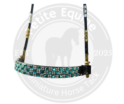 Royalty J Hook Show Halter| Aqua Checkerboard