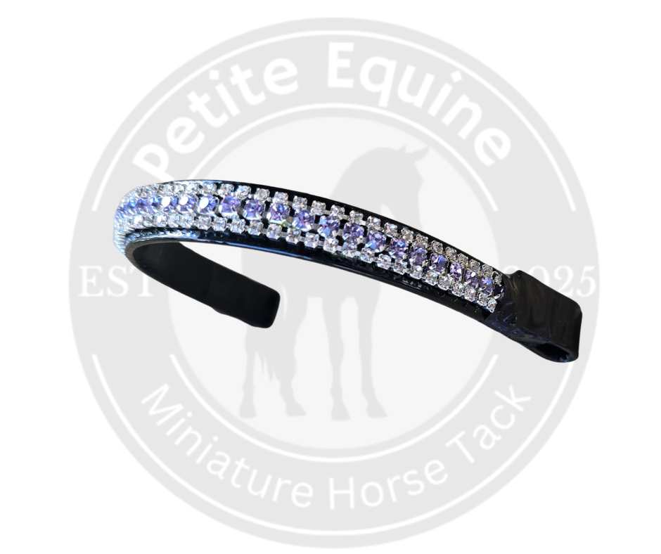 J Hook Noseband | Lilac Rhinestone