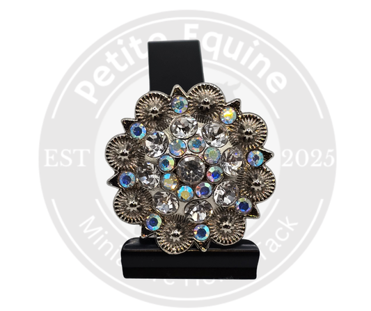 Rhinestone Concho Number Clip| AB Crystal