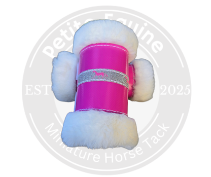 Minky Stable Boots| Pink With Pink Horse Detail