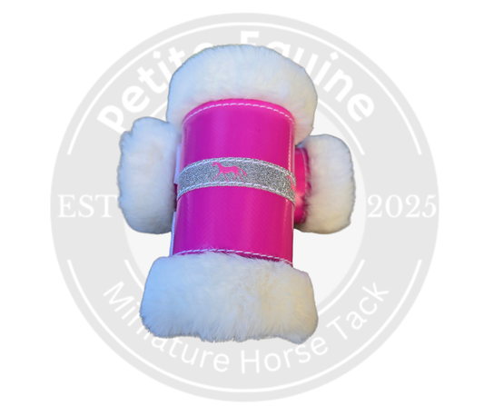 Minky Stable Boots| Pink With Pink Horse Detail
