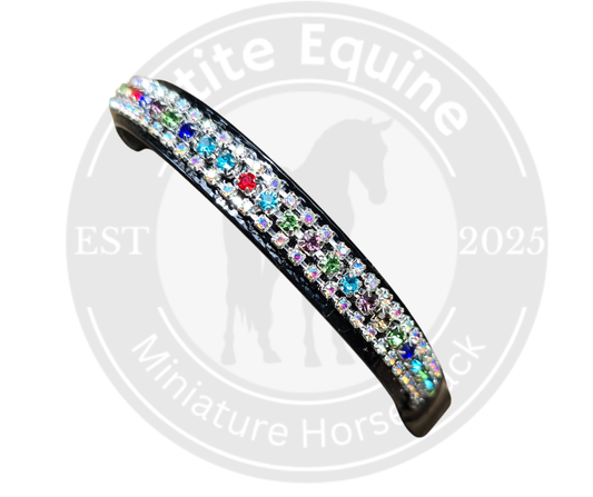 J Hook Noseband | Multi Colour Rhinestone