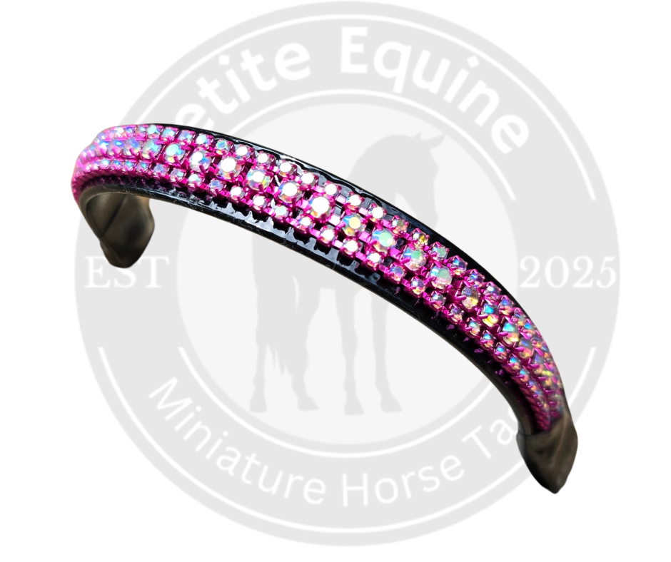 J Hook Noseband | Cerise Rhinestone