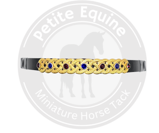J Hook Noseband | Brass And Rhinestone