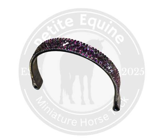 J Hook Noseband | Grape Rhinestone