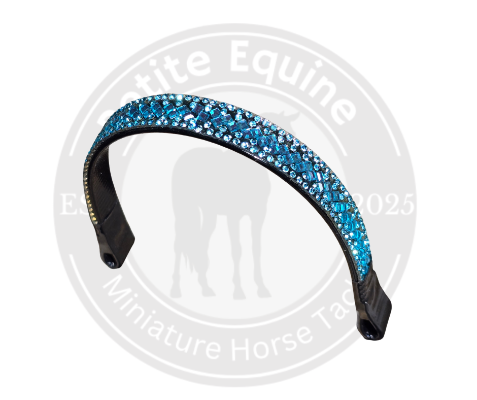 J Hook Noseband |Teal Rhinestone