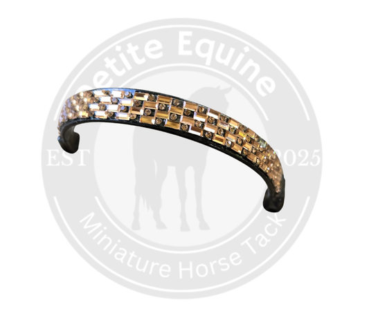 J Hook Noseband | Bronze Rhinestone