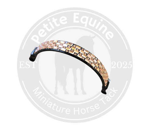 J Hook Noseband | Rose Gold Rhinestone