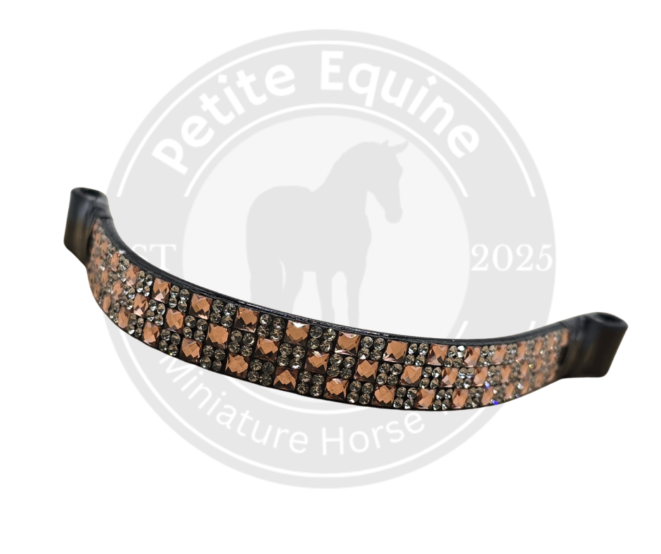 J Hook Noseband | Champagne Checkerboard