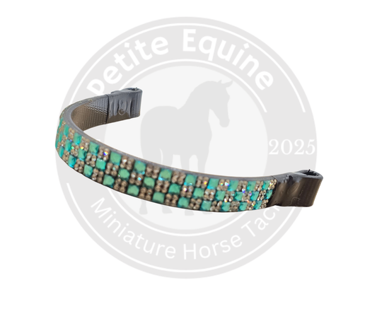 J Hook Noseband | Aqua Checkerboard